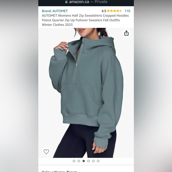 NWOT Half zip hoodie sweatshirt - Picture 4 of 12